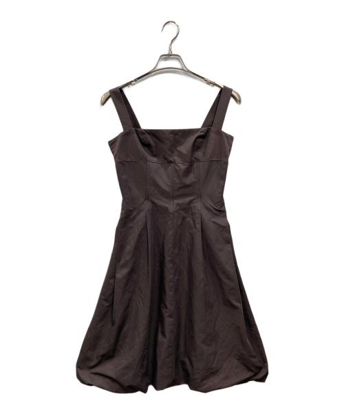 FOXEY NEWYORK（フォクシーニューヨーク）FOXEY NEWYORK (フォクシーニューヨーク) キャミソールワンピース ブラウン サイズ:38の古着・服飾アイテム