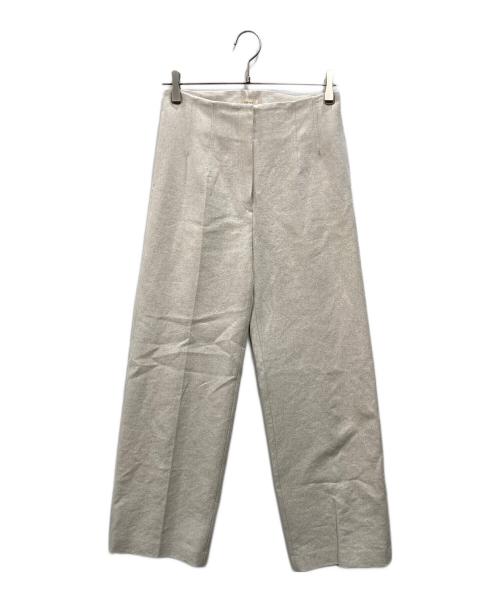 DES PRES（デ プレ）DES PRES (デ プレ) コットンリネンハイカウントクロス ハイウエストパンツ ベージュ サイズ:36の古着・服飾アイテム