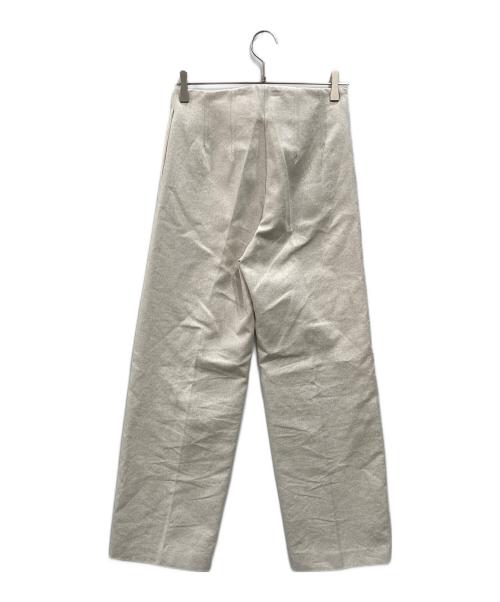 DES PRES（デ プレ）DES PRES (デ プレ) コットンリネンハイカウントクロス ハイウエストパンツ ベージュ サイズ:36の古着・服飾アイテム