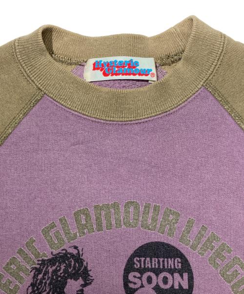 Hysteric Glamour（ヒステリックグラマー）Hysteric Glamour (ヒステリックグラマー) ラグランスウェット パープル サイズ:Freeの古着・服飾アイテム