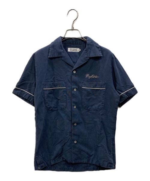 Hysteric Glamour（ヒステリックグラマー）Hysteric Glamour (ヒステリックグラマー) ガールプリントボーリングシャツ ネイビー サイズ:Ｓの古着・服飾アイテム