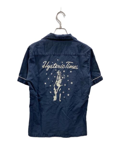 Hysteric Glamour（ヒステリックグラマー）Hysteric Glamour (ヒステリックグラマー) ガールプリントボーリングシャツ ネイビー サイズ:Ｓの古着・服飾アイテム