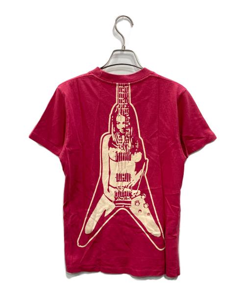 Hysteric Glamour（ヒステリックグラマー）Hysteric Glamour (ヒステリックグラマー) ギターガールプリントTシャツ ショッキングピンク サイズ:Freeの古着・服飾アイテム