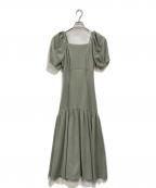 Snidelスナイデル）の古着「デザインカットワンピ」｜グリーン