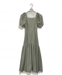 Snidel（スナイデル）の古着「デザインカットワンピ」｜グリーン