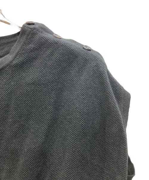 MARGARET HOWELL（マーガレットハウエル）MARGARET HOWELL (マーガレットハウエル) コットンヘンプ ニットベスト ブラック サイズ:2の古着・服飾アイテム