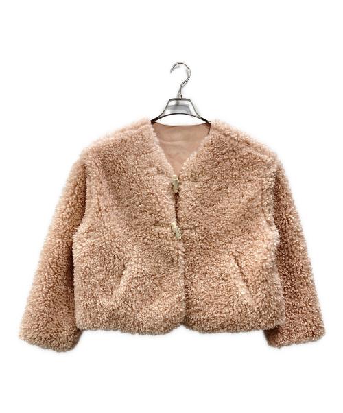 EGGKA（エッグカ）EGGKA (エッグカ) shearling short teddy coat ピンク サイズ:Freeの古着・服飾アイテム
