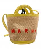 MARNIマルニ）の古着「トロピカリアバスケットバッグ」｜ベージュ×イエロー