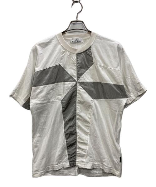 STONE ISLAND（ストーンアイランド）STONE ISLAND (ストーンアイランド) ナイロンメタルコンパスT ホワイト サイズ:Ｓの古着・服飾アイテム