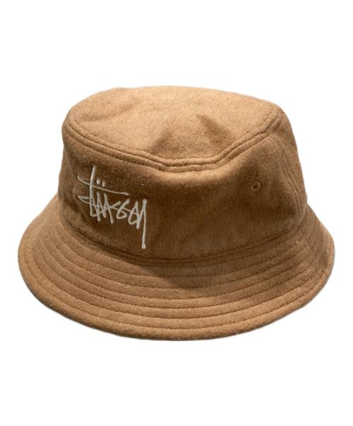 stussy（ステューシー）stussy (ステューシー) FUZZY WOOL BASIC BUCKET ブラウンの古着・服飾アイテム