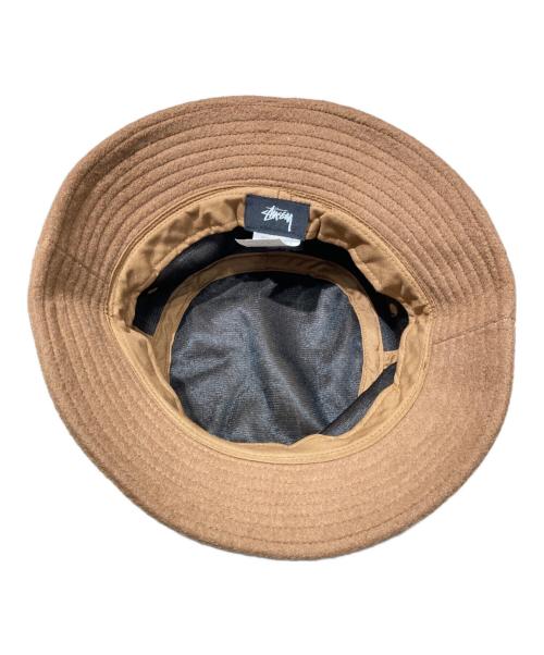 stussy（ステューシー）stussy (ステューシー) FUZZY WOOL BASIC BUCKET ブラウンの古着・服飾アイテム