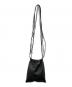 AURALEE (オーラリー) LEATHER SQUARE STRING POUCH ブラック：17000円