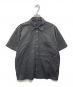 theoryセオリー）の古着「Cotton Shirting SS Cuff PKT Shirt」｜ブラック