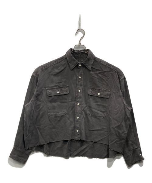 Whim Gazette（ウィムガゼット）Whim Gazette (ウィムガゼット) テンセル繊維使用シャツ グレー サイズ:Fの古着・服飾アイテム