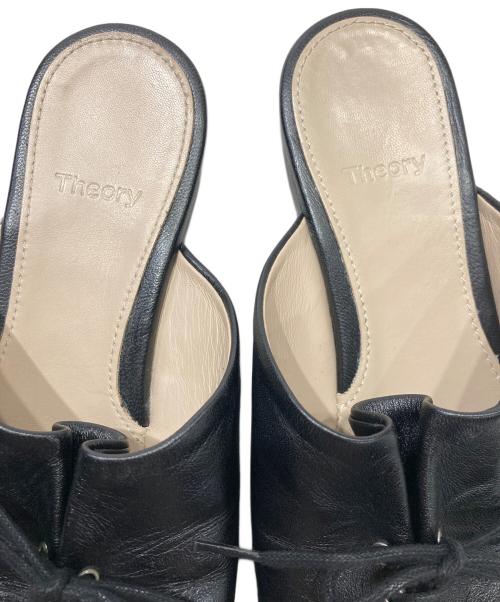 theory（セオリー）theory (セオリー) レザーミュール ブラック サイズ:36の古着・服飾アイテム