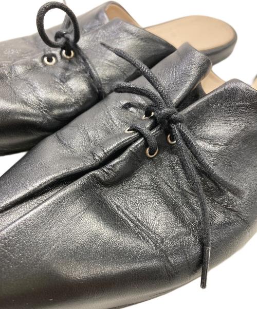 theory（セオリー）theory (セオリー) レザーミュール ブラック サイズ:36の古着・服飾アイテム