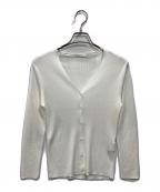 ANAYIアナイ）の古着「アセテートポリエステルＶネック カーディガン」｜ホワイト