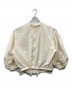 ASTRAETアストラット）の古着「PE ローン スソドロー パフスリーブブラウス」｜アイボリー