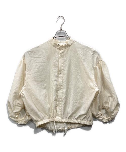 ASTRAET（アストラット）ASTRAET (アストラット) PE ローン スソドロー パフスリーブブラウス アイボリー サイズ:Freeの古着・服飾アイテム