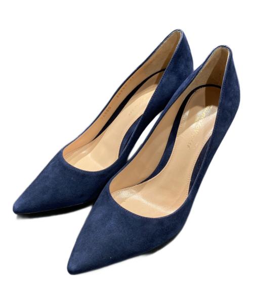 Gianvito Rossi（ジャンヴィト ロッシ）Gianvito Rossi (ジャンヴィト・ロッシ) ポインテッドトゥパンプス ネイビー サイズ:23.5㎝の古着・服飾アイテム