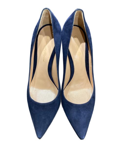 Gianvito Rossi（ジャンヴィト ロッシ）Gianvito Rossi (ジャンヴィト・ロッシ) ポインテッドトゥパンプス ネイビー サイズ:23.5㎝の古着・服飾アイテム