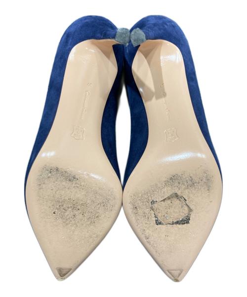 Gianvito Rossi（ジャンヴィト ロッシ）Gianvito Rossi (ジャンヴィト・ロッシ) ポインテッドトゥパンプス ネイビー サイズ:23.5㎝の古着・服飾アイテム