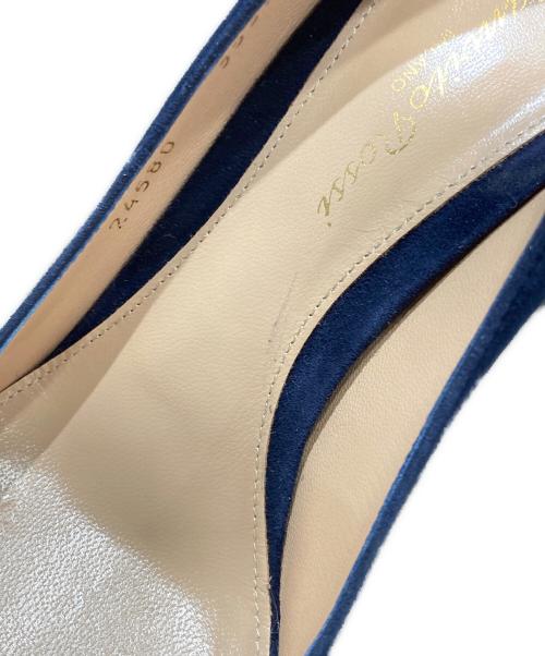 Gianvito Rossi（ジャンヴィト ロッシ）Gianvito Rossi (ジャンヴィト・ロッシ) ポインテッドトゥパンプス ネイビー サイズ:23.5㎝の古着・服飾アイテム