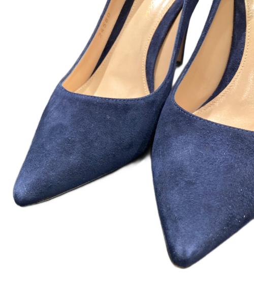 Gianvito Rossi（ジャンヴィト ロッシ）Gianvito Rossi (ジャンヴィト・ロッシ) ポインテッドトゥパンプス ネイビー サイズ:23.5㎝の古着・服飾アイテム