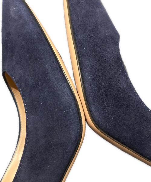 Gianvito Rossi（ジャンヴィト ロッシ）Gianvito Rossi (ジャンヴィト・ロッシ) ポインテッドトゥパンプス ネイビー サイズ:23.5㎝の古着・服飾アイテム