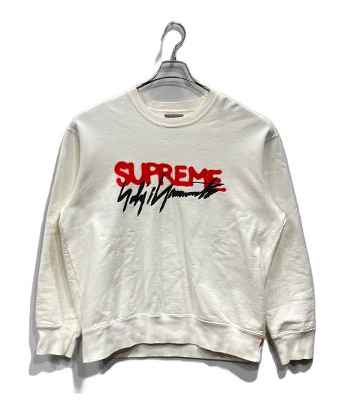 SUPREME（シュプリーム）Supreme (シュプリーム) YOHJI YAMAMOTO (ヨウジヤマモト) Logo Crewneck ホワイト サイズ:Ｍの古着・服飾アイテム