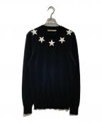 GIVENCHYジバンシィ）の古着「スターパッチニット」｜ブラック