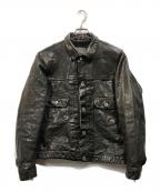 ISAMU KATAYAMA BACKLASHイサムカタヤマ・バックラッシュ）の古着「ITALY SHOULDER GARMENT DYED 2ND JACKET」｜ブラック