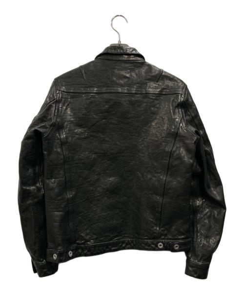 ISAMU KATAYAMA BACKLASH（イサムカタヤマ・バックラッシュ）ISAMU KATAYAMA BACKLASH (イサムカタヤマ・バックラッシュ) ITALY SHOULDER GARMENT DYED 2ND JACKET ブラック サイズ:Mの古着・服飾アイテム