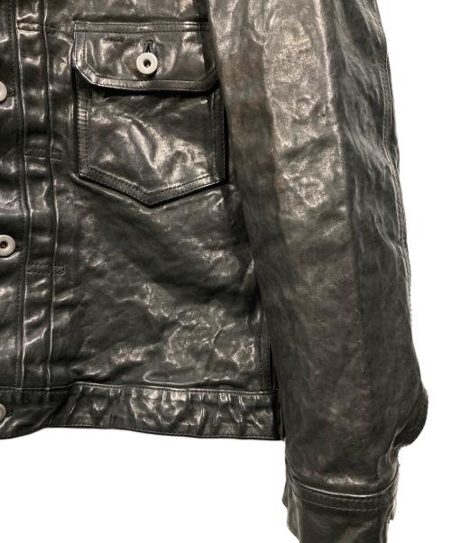 ISAMU KATAYAMA BACKLASH（イサムカタヤマ・バックラッシュ）ISAMU KATAYAMA BACKLASH (イサムカタヤマ・バックラッシュ) ITALY SHOULDER GARMENT DYED 2ND JACKET ブラック サイズ:Mの古着・服飾アイテム