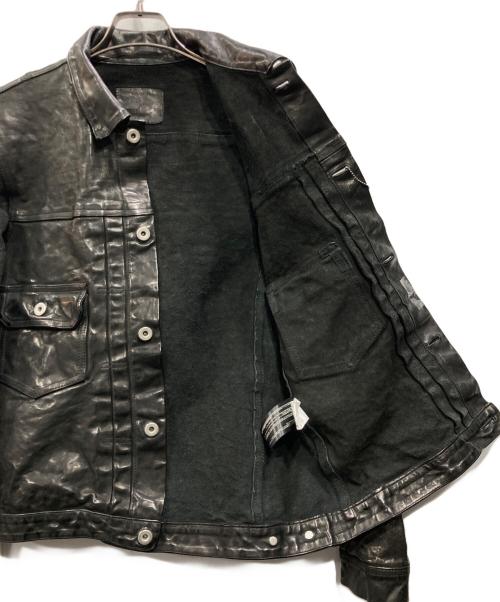 ISAMU KATAYAMA BACKLASH（イサムカタヤマ・バックラッシュ）ISAMU KATAYAMA BACKLASH (イサムカタヤマ・バックラッシュ) ITALY SHOULDER GARMENT DYED 2ND JACKET ブラック サイズ:Mの古着・服飾アイテム