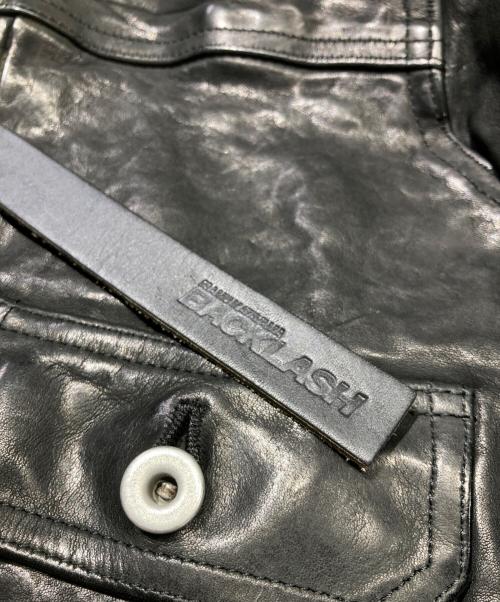 ISAMU KATAYAMA BACKLASH（イサムカタヤマ・バックラッシュ）ISAMU KATAYAMA BACKLASH (イサムカタヤマ・バックラッシュ) ITALY SHOULDER GARMENT DYED 2ND JACKET ブラック サイズ:Mの古着・服飾アイテム