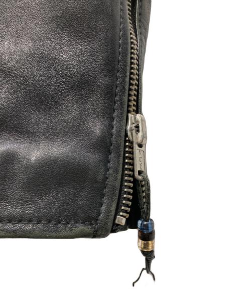 BLK DNM（ブラック デニム）BLK DNM (ブラック デニム) ダブルライダースジャケット ブラック サイズ:Ｍの古着・服飾アイテム