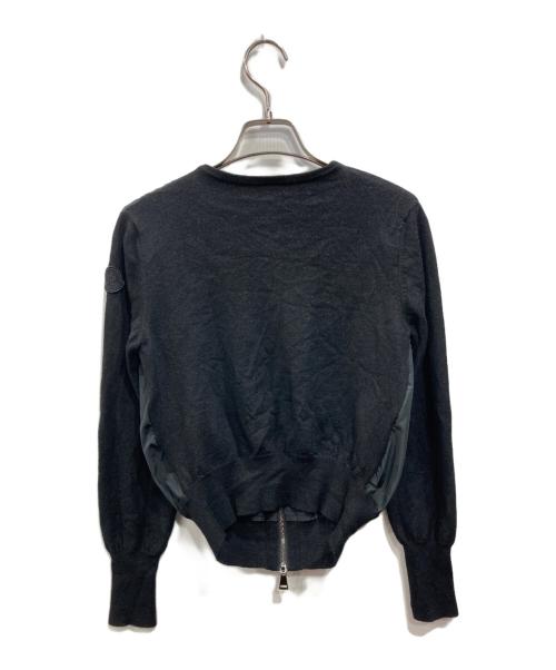 MONCLER（モンクレール）MONCLER (モンクレール) Cardigan Tricot フリルジップカーディガン ブラック サイズ:Ｓの古着・服飾アイテム