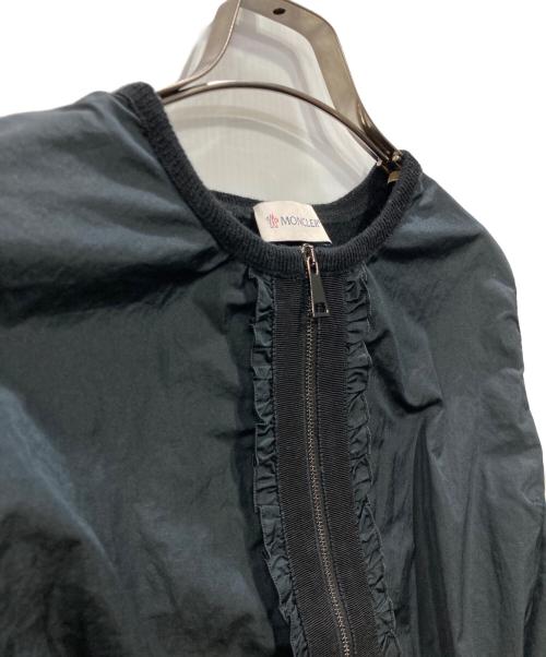 MONCLER（モンクレール）MONCLER (モンクレール) Cardigan Tricot フリルジップカーディガン ブラック サイズ:Ｓの古着・服飾アイテム