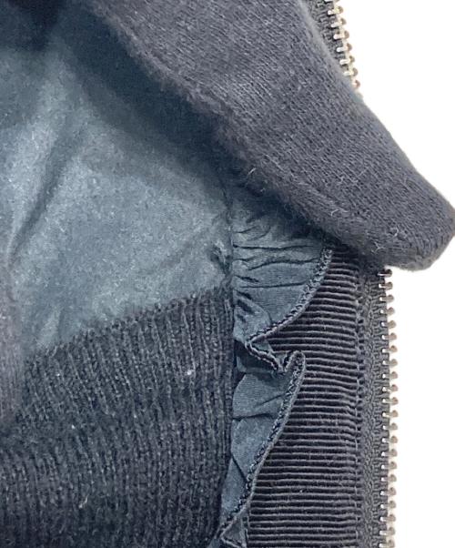 MONCLER（モンクレール）MONCLER (モンクレール) Cardigan Tricot フリルジップカーディガン ブラック サイズ:Ｓの古着・服飾アイテム