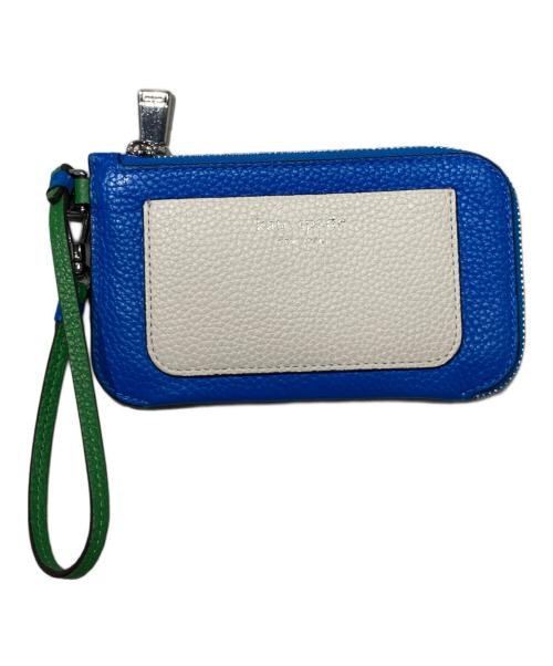 Kate Spade（ケイトスペード）Kate Spade (ケイトスペード) アヴァ カラーブロックド コイン カード ケース リスレット ブルー×グリーンの古着・服飾アイテム