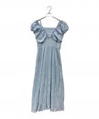 LILLIAN CARATリリアンカラット）の古着「2WAYバルーンスリーブワンピース」｜ブルー