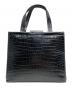 Salvatore Ferragamo (サルヴァトーレ フェラガモ) クロコ型押しハンドバッグ ブラック：8000円