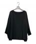 COLLAGE GALLARDAGALANTE（コラージュ ガリャルダガランテ）の古着「ジャージ袖リブブラウス」｜ブラック