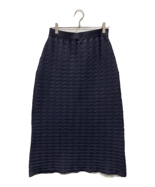 LOUNIE（ルーニー）LOUNIE (ルーニー) リンクス柄ニットスカート ネイビー サイズ:Freeの古着・服飾アイテム