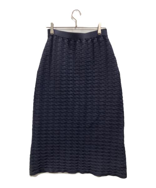 LOUNIE（ルーニー）LOUNIE (ルーニー) リンクス柄ニットスカート ネイビー サイズ:Freeの古着・服飾アイテム