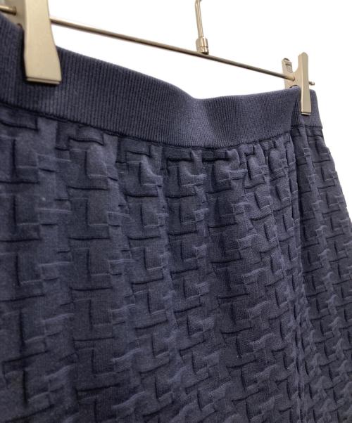 LOUNIE（ルーニー）LOUNIE (ルーニー) リンクス柄ニットスカート ネイビー サイズ:Freeの古着・服飾アイテム