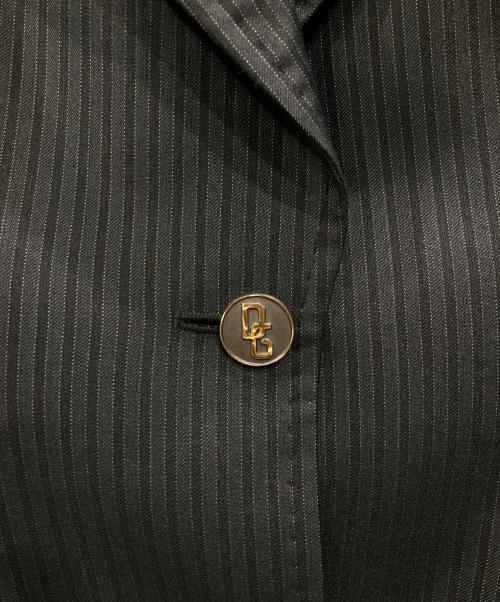 DOLCE & GABBANA（ドルチェ＆ガッバーナ）DOLCE & GABBANA (ドルチェ＆ガッバーナ) シルク混ストライプジャケット ブラック サイズ:38の古着・服飾アイテム