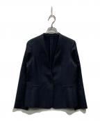 ANAYIアナイ）の古着「ノーカラージャケット」｜ネイビー