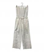 Spick and Spanスピック＆スパン）の古着「エンブロイダリーコンビネゾン」｜ホワイト